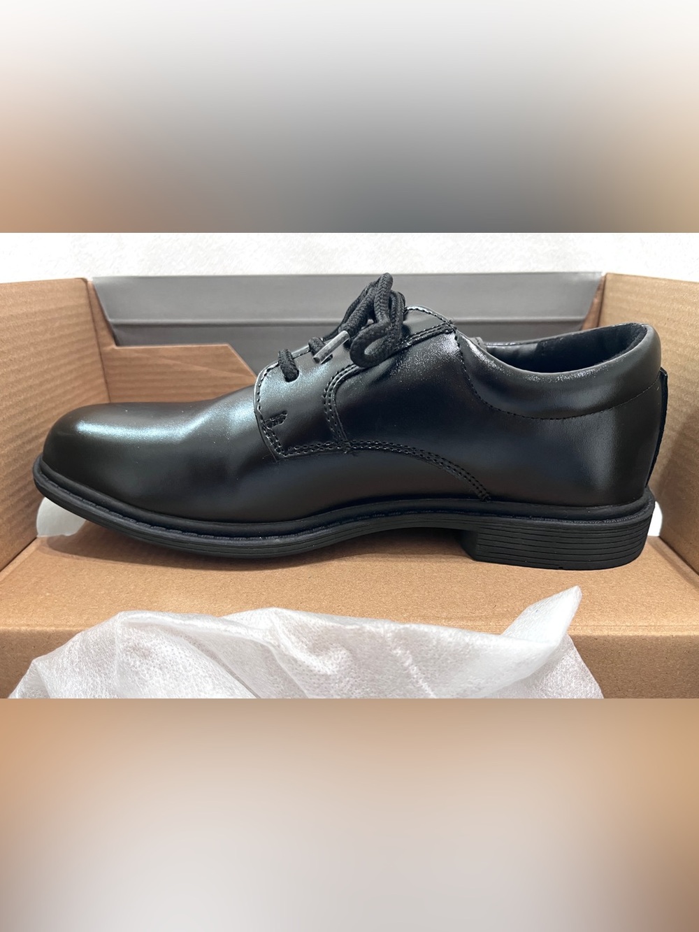 Stacy Adams Boys Austin Plain Toe Oxford Black Dress Shoes Size 1M NIB